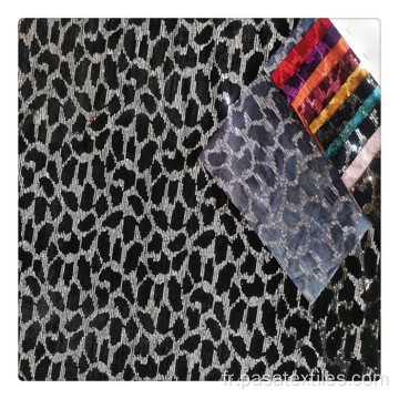 Fashion multicolore brillant de 3 mm 100% polyester tissu or noir tissu sequin velours en velours